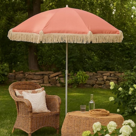 Parasol ogrodowy różowy 176xØ155 cm OMBRELLO
