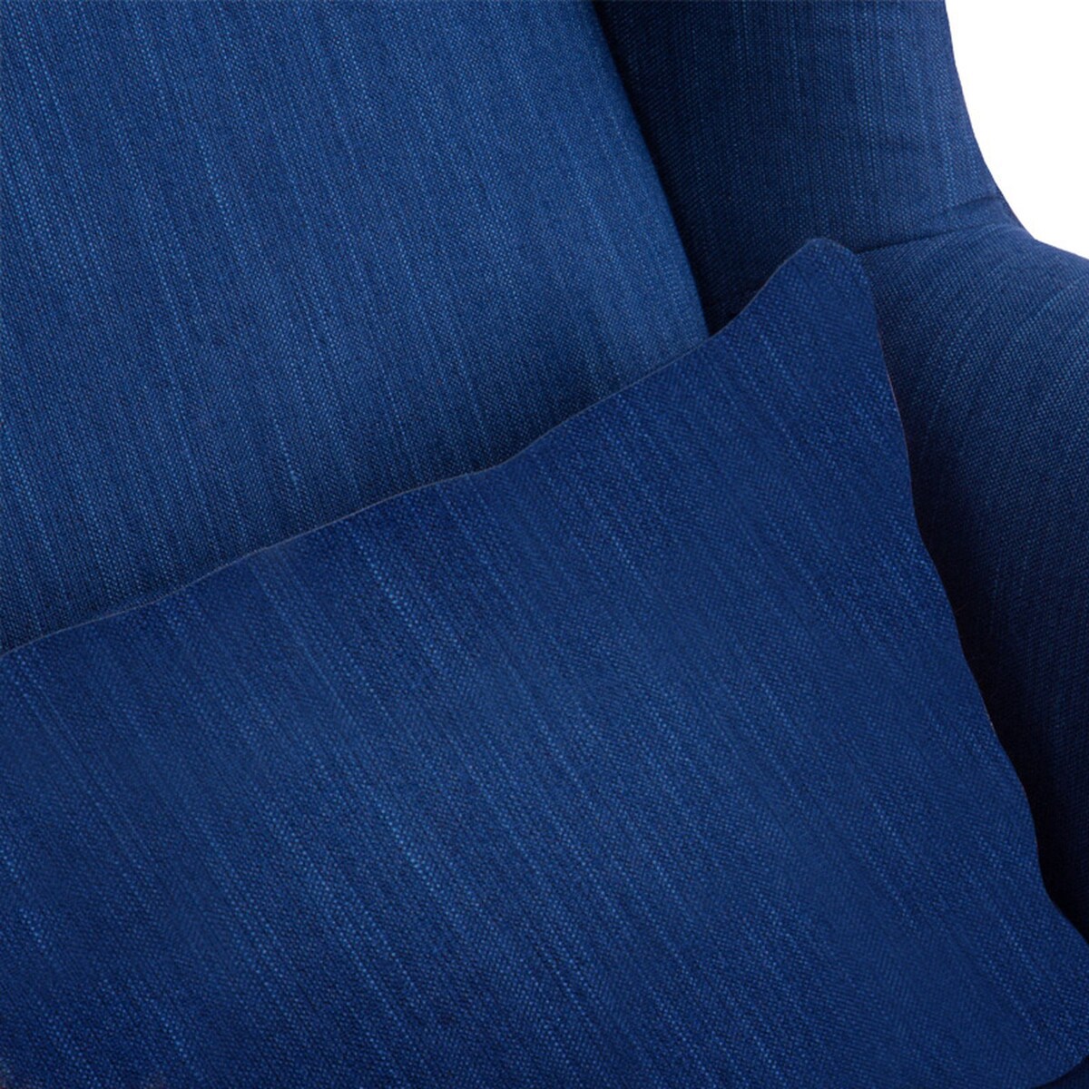 KONSIMO STRALIS Fotel + puf, kolor ciemny niebieski