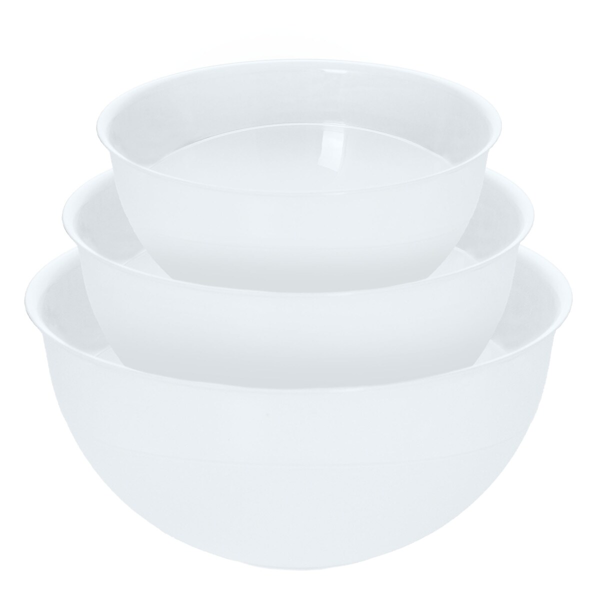 Miska Plastikowa Okrągła Kuchenna Zestaw Misek 3 Szt. Misa Przezroczysta