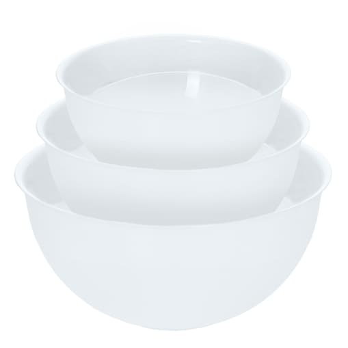 Miska Plastikowa Okrągła Kuchenna Zestaw Misek 3 Szt. Misa Przezroczysta