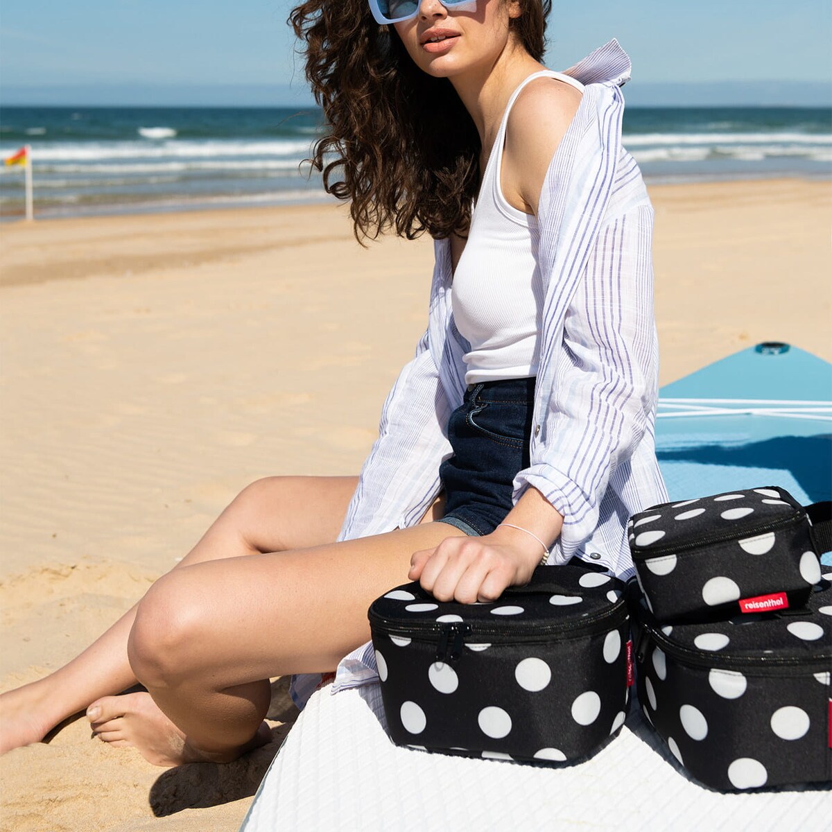 Torba COOLERBAG S POCKET, dots white