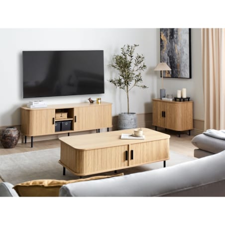 Szafka RTV Jasne drewno BRADLEY