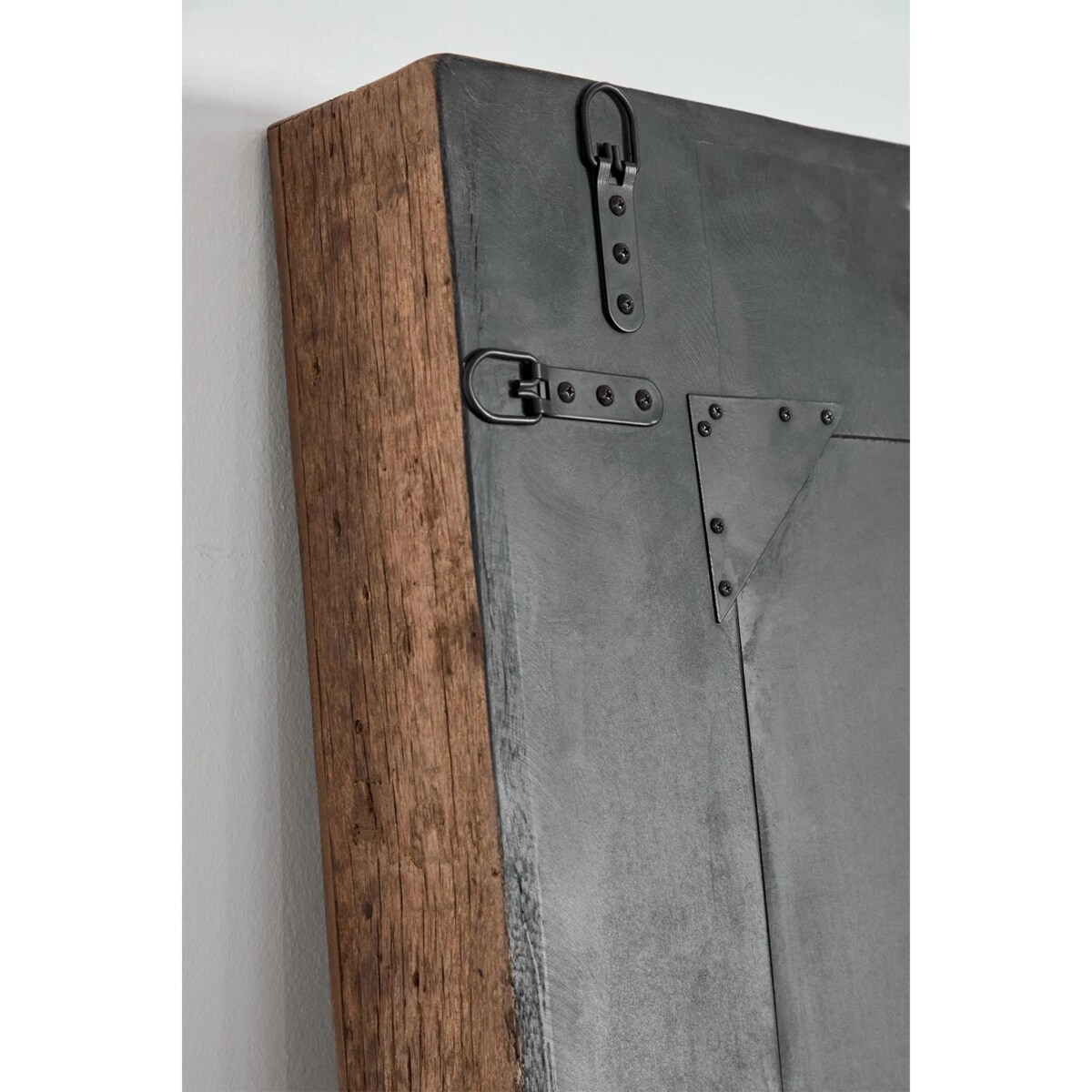 Prostokątne lustro z drewna z odzysku Juvira 110x220 cm