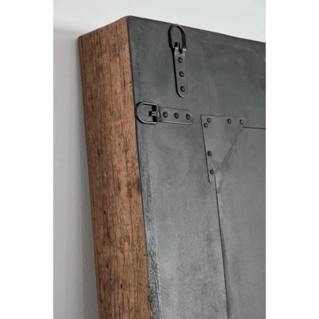 Prostokątne lustro z drewna z odzysku Juvira 110x220 cm