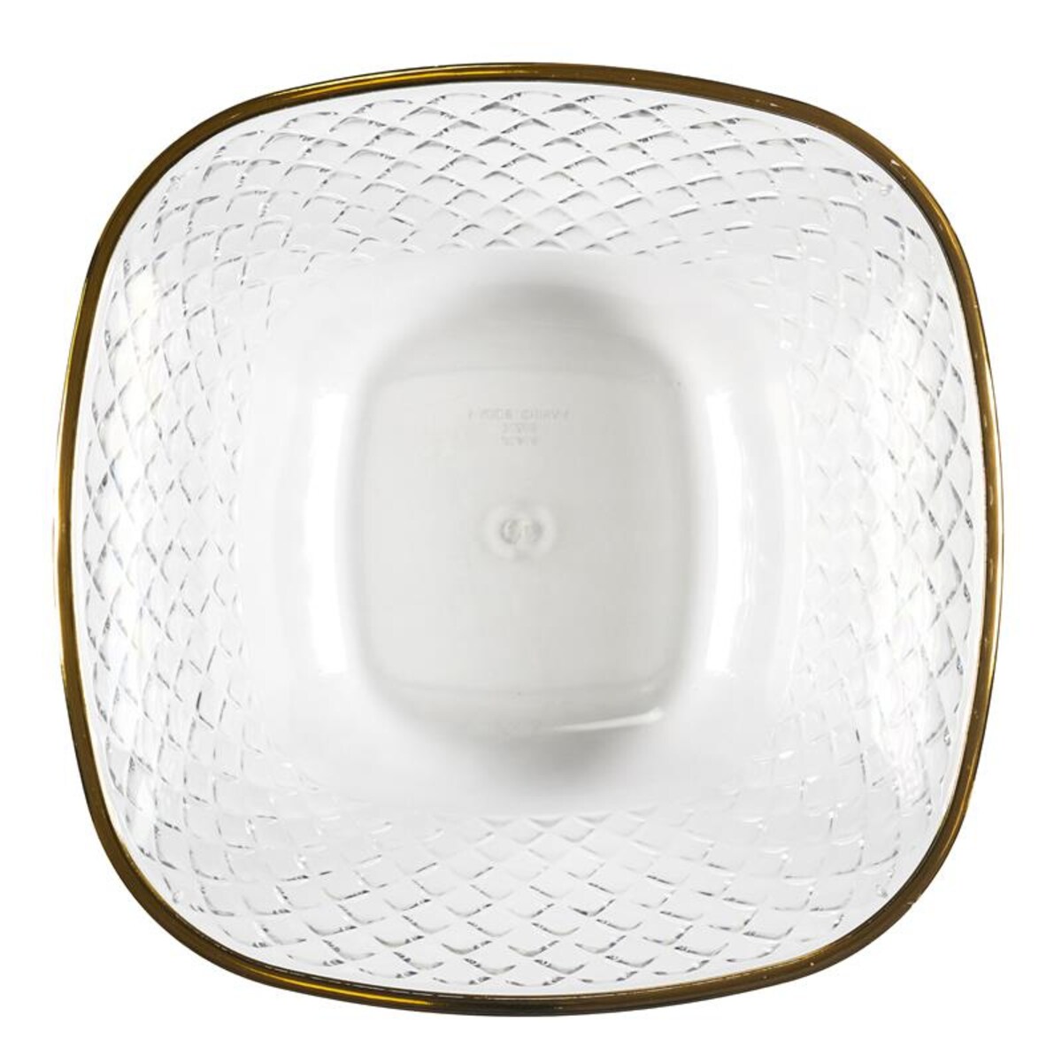 MISKA Mirage kwadratowa 25,6 cm złoty brzeg PLASTIKOWA