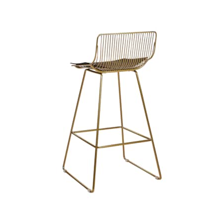 Zestaw 2 krzeseł barowych metalowy złoty FREDONIA
