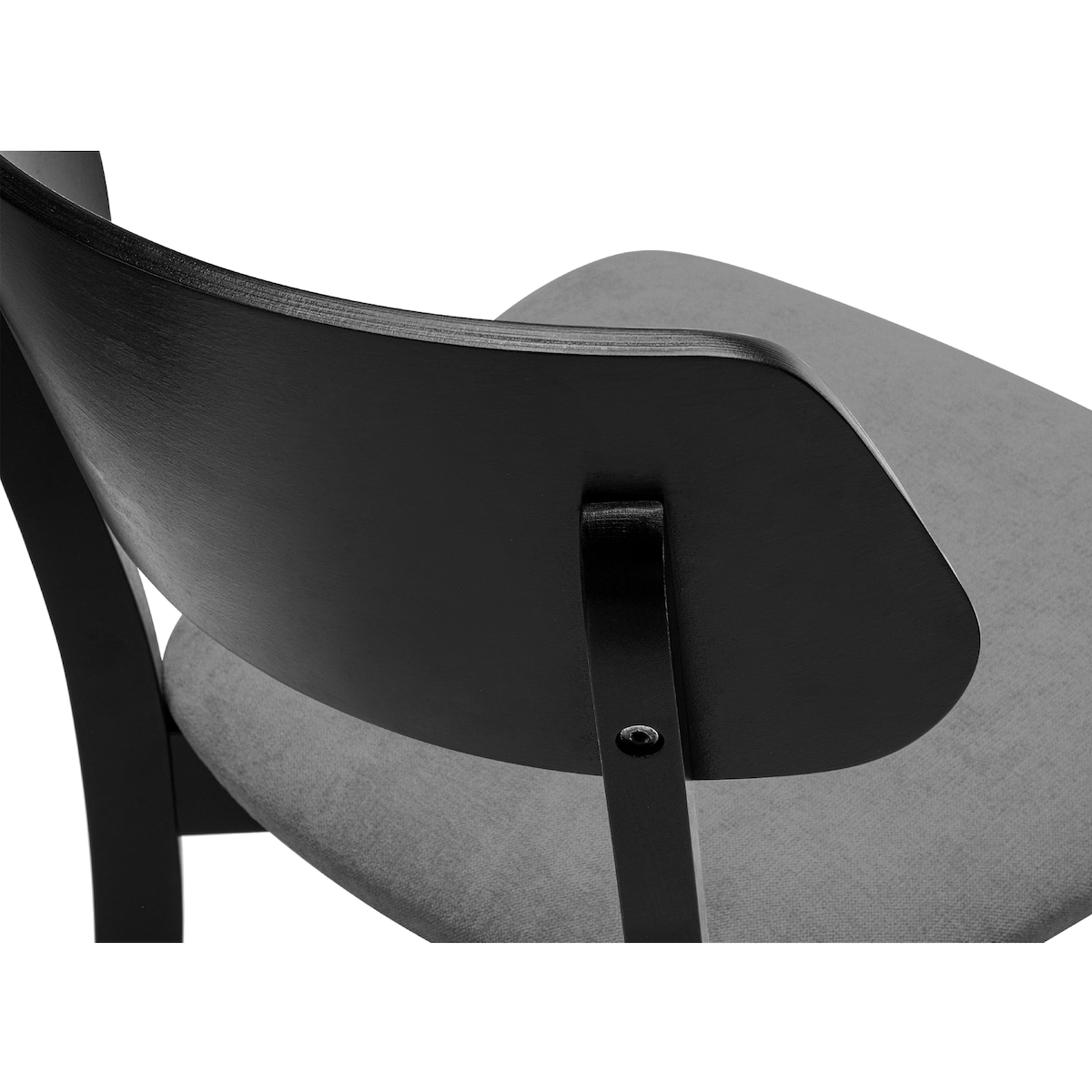 KONSIMO VINIS nowoczesne krzesła drewniane 2 sztuki w kolorze szarym