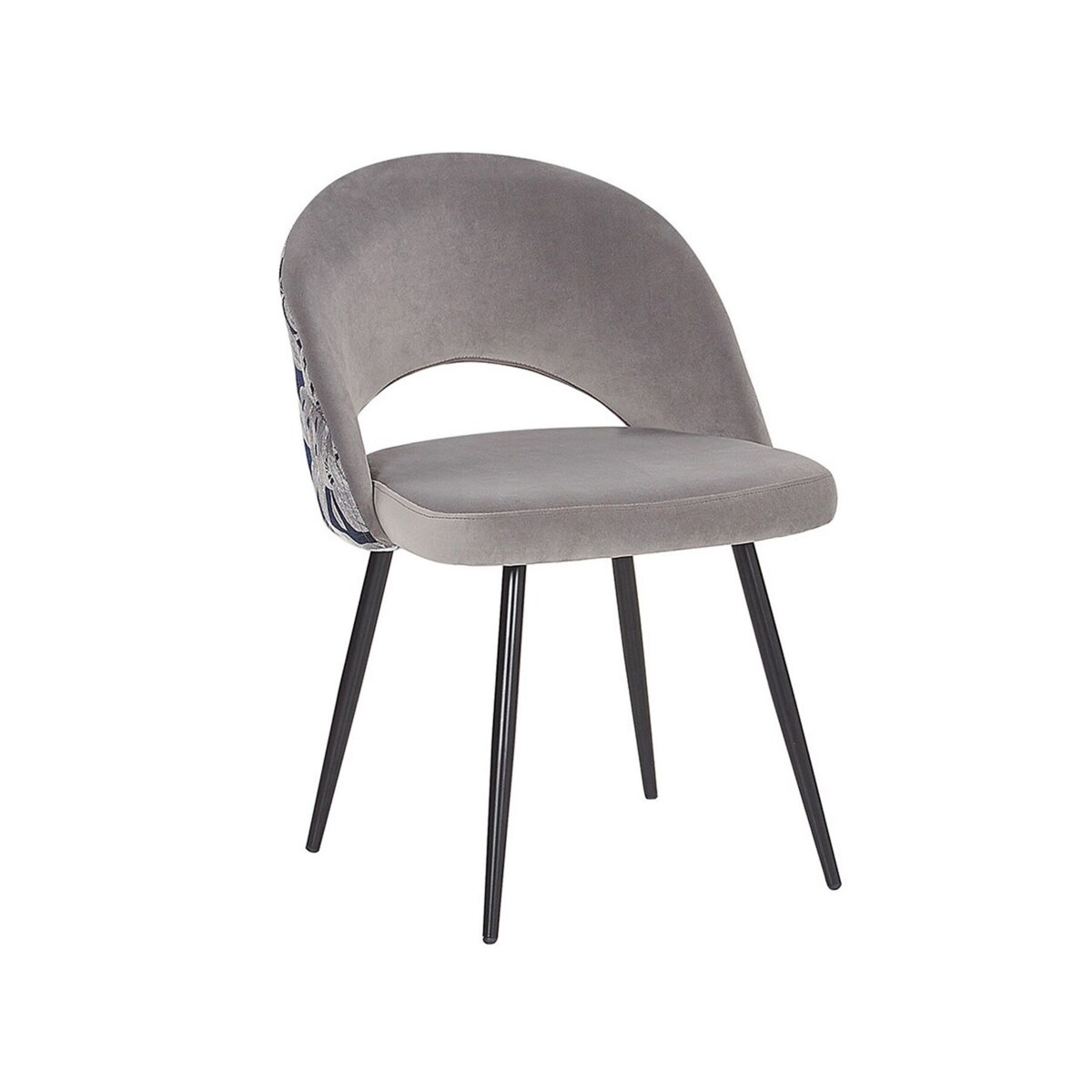 Zestaw 2 krzeseł do jadalni welurowy szary VIVIAN