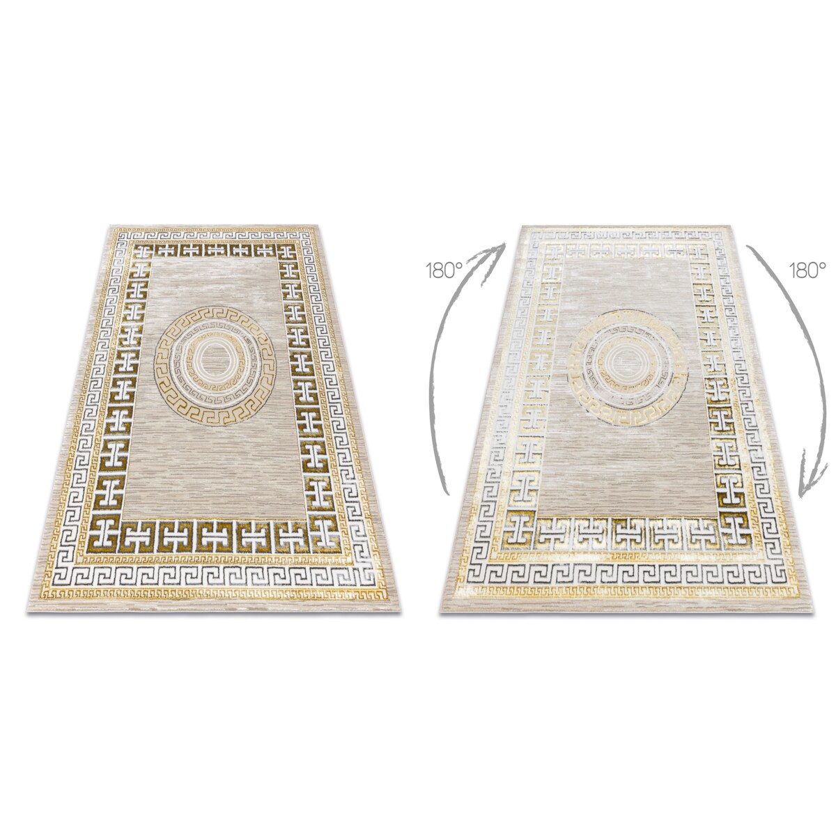 Dywan BLISS Z205AZ127 krem / złoty - Ramka, 120x170 cm