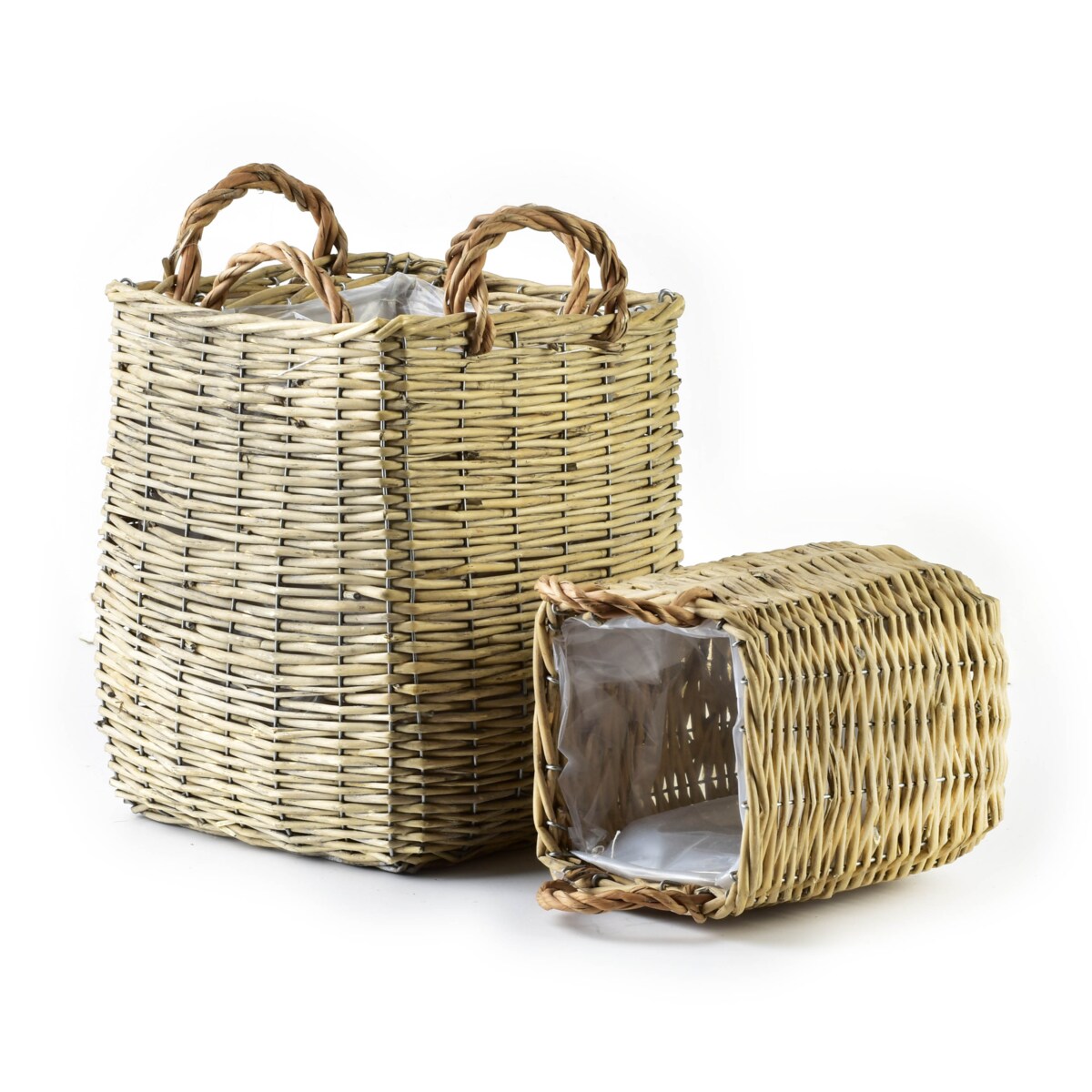 GUSTAV Komplet 3 koszy XL25X25XH29/35CM,L20X20XH27/H31CM, M16X16XH21/26CM