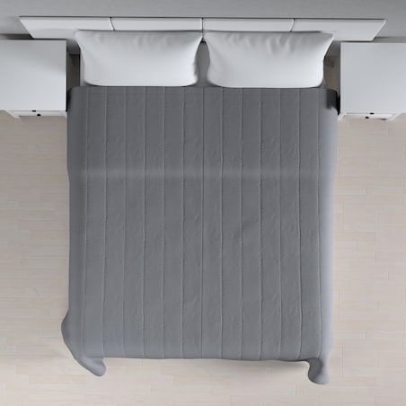 Narzuta pikowana w pasy 200x210 szary