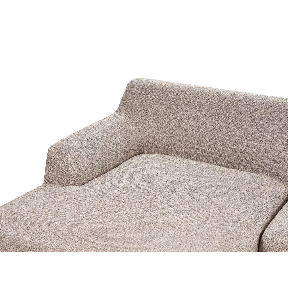 Sofa narożna prawostronna SOSJO Jasnobrązowy Tkanina Prawostronny