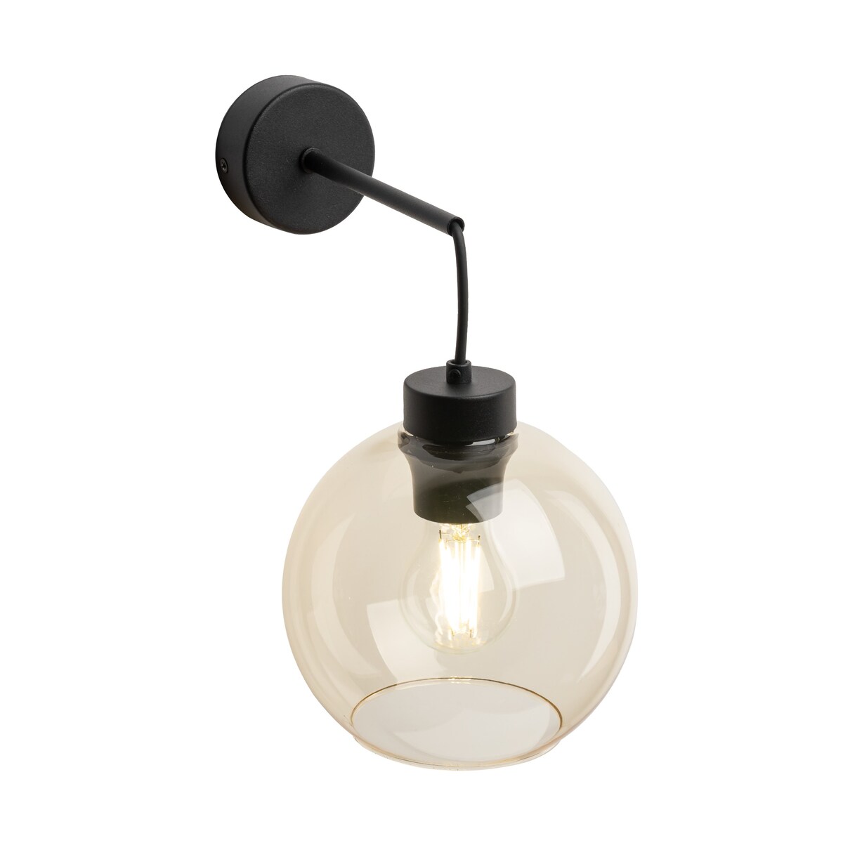 Kinkiet ścienny TK Lighting CUBUS 4135 czarno-bursztynowy E27 nowoczesna lampa do salonu sypialni i korytarza