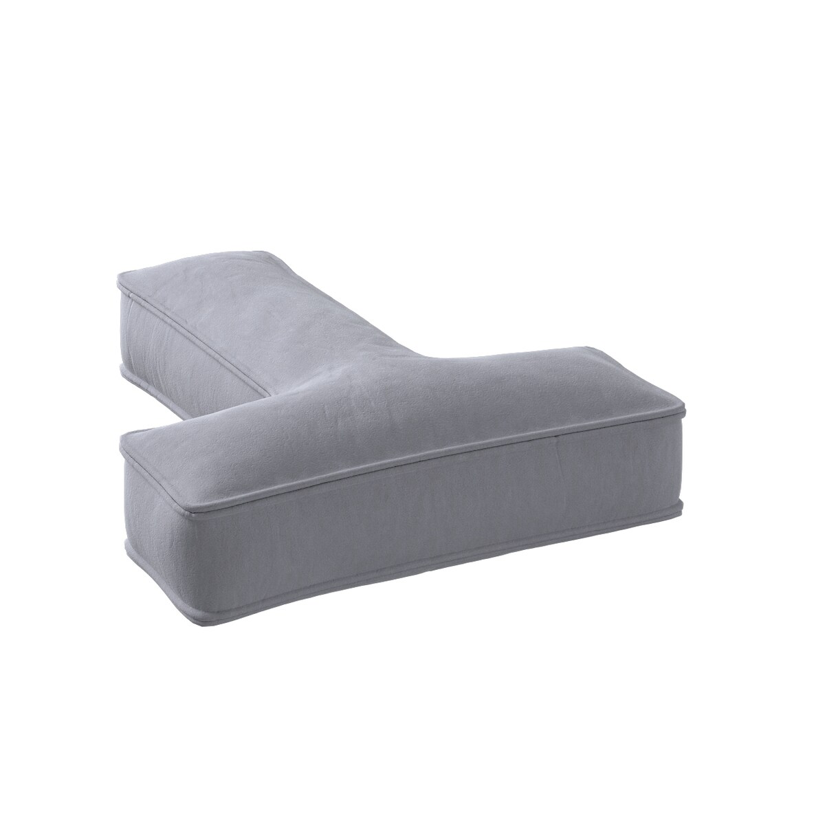 Poduszka literka T, srebrzysty szary, 35x40cm, Posh Velvet