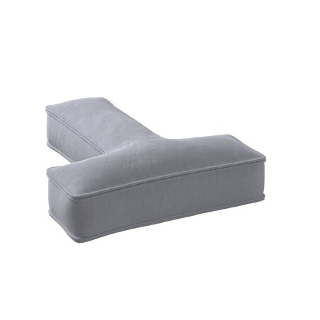 Poduszka literka T, srebrzysty szary, 35x40cm, Posh Velvet