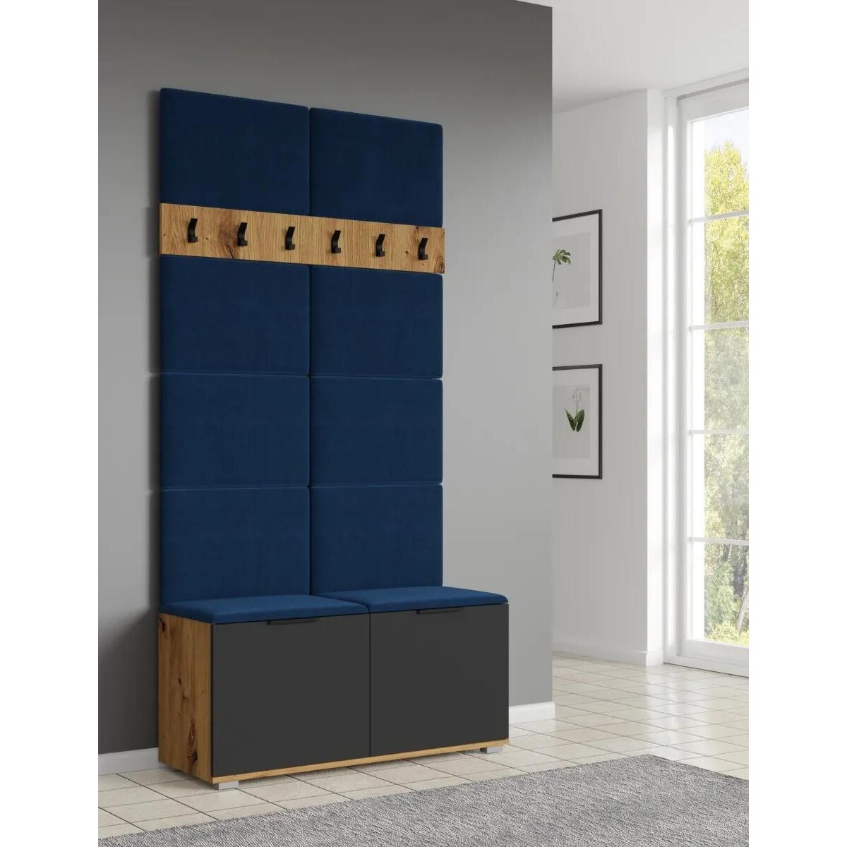 Szafka na buty CLIF ST-50 dąb artisan/antracyt