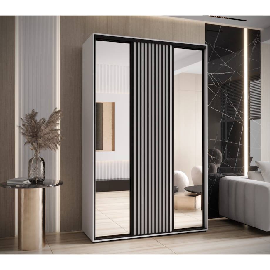 Szafa przesuwna Garderoba SAPPORO 2 150 gł. 60 biały/biały