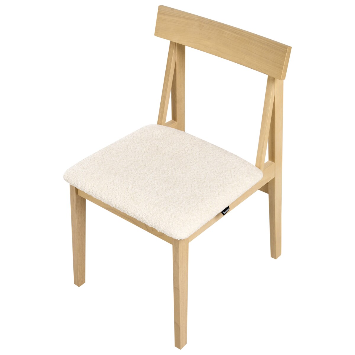 Zestaw 2 krzeseł do jadalni ISLE Drewno Jasny brąz/ beżowy