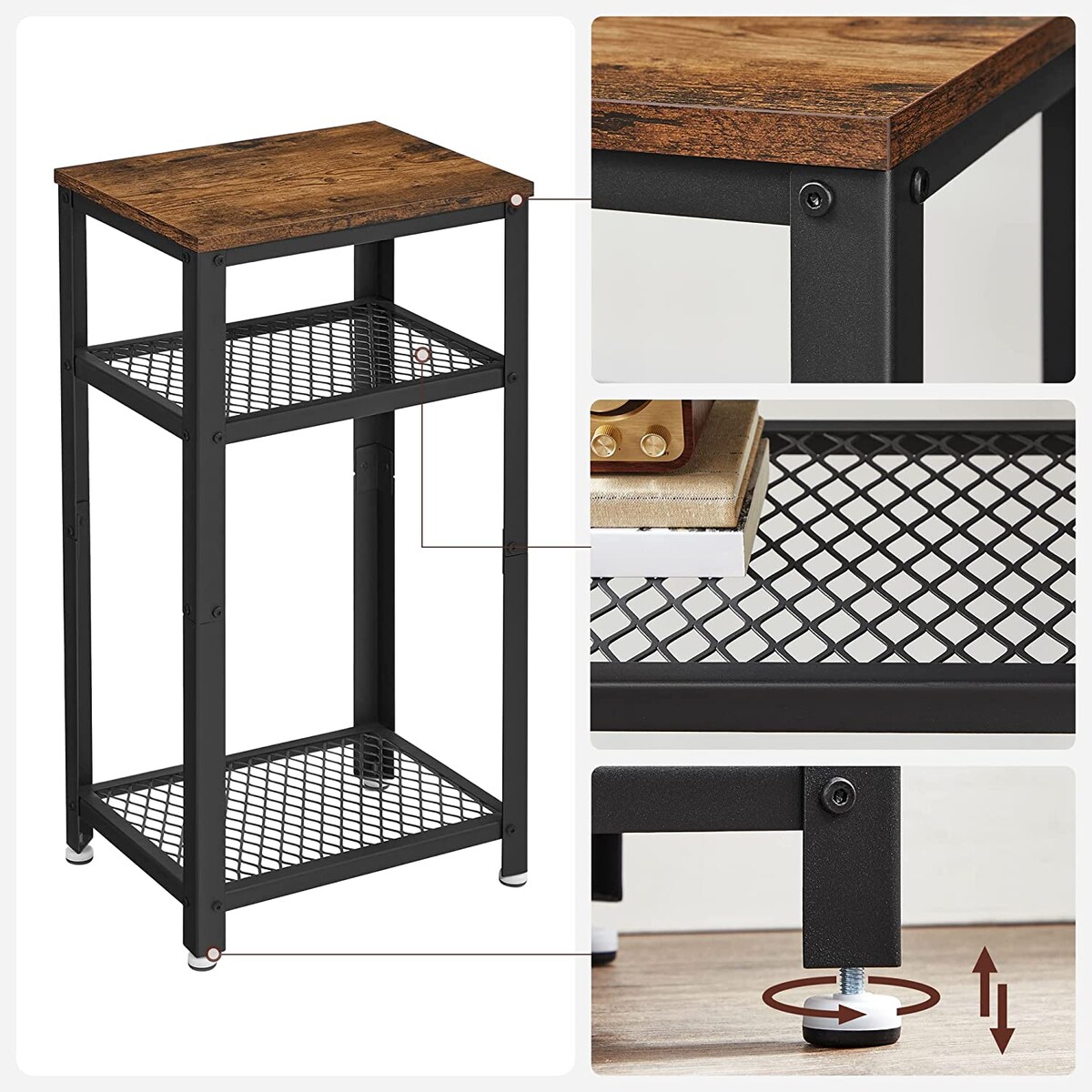 Stolik Szafka do salony prostokątna brązowa