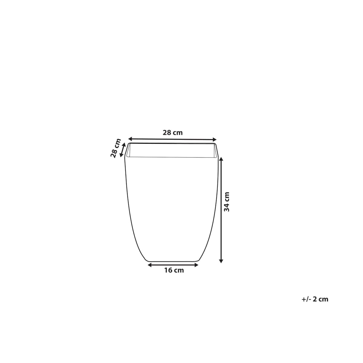 Doniczka 28 x 28 x 34 cm efekt marmuru MIRO