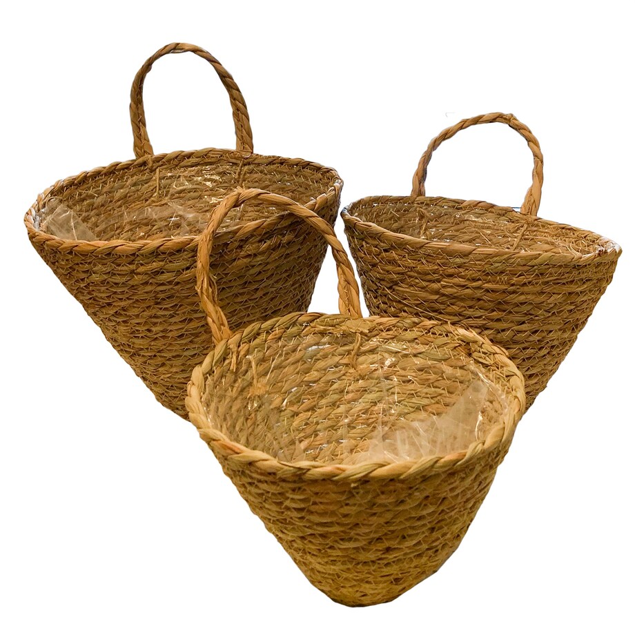 DONICZKA WISZĄCA NA ŚCIANĘ BOHO kwietnik 3 szt duża ścienna osłonka donica