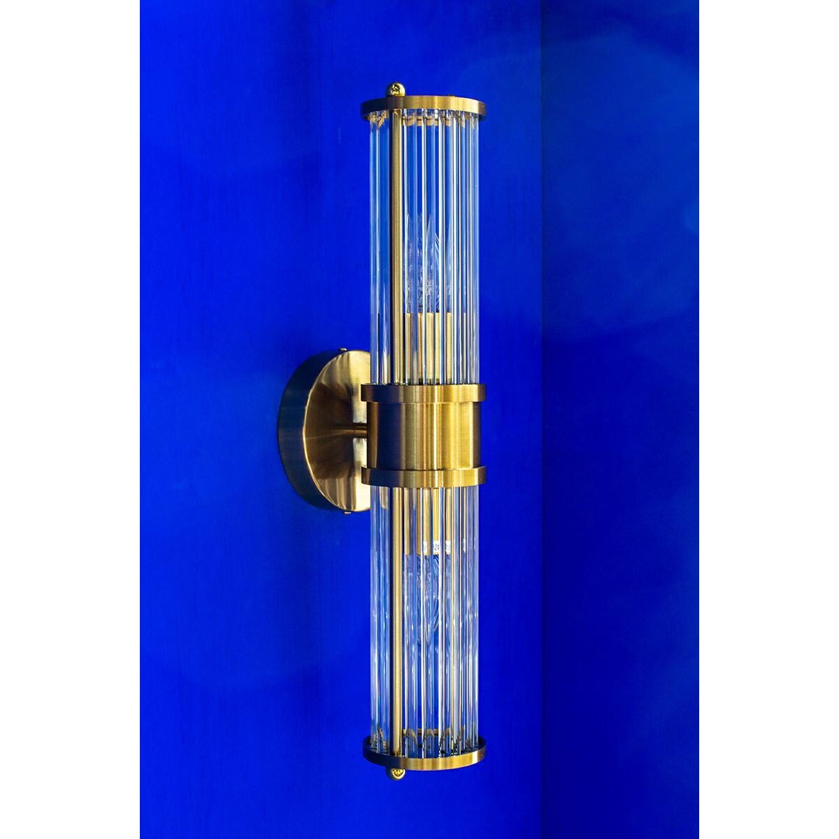 Kryształowa lampa ścienna Pilar Twin MSE010400193 złota