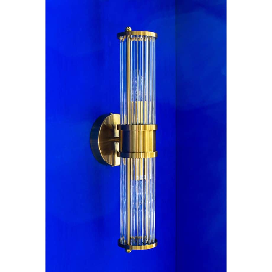 Kryształowa lampa ścienna Pilar Twin MSE010400193 złota