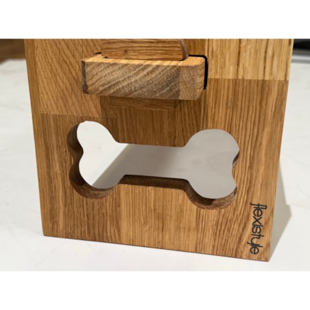 Miska dla psa na stojaku drewnianym L