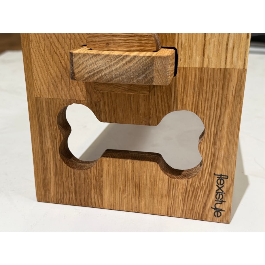 Miska dla psa na stojaku drewnianym L