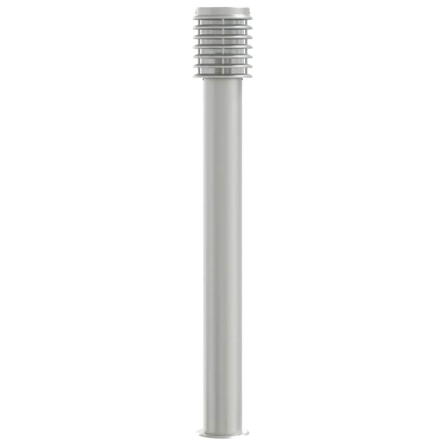 vidaXL Lampa ogrodowa na słupku, srebrna, 100 cm, stal nierdzewna