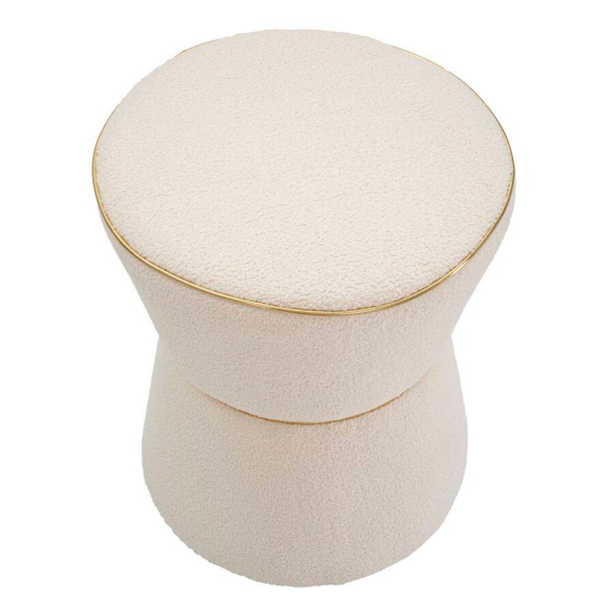 Okrągły taboret ze złotym detalem, Ø 42 cm