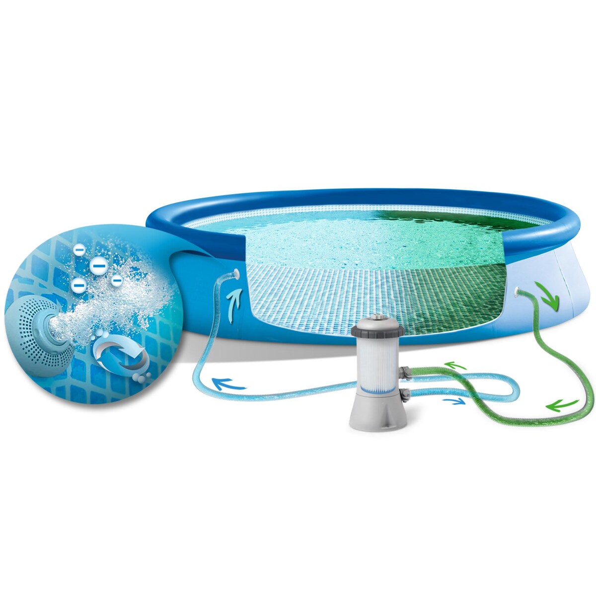 Basen ogrodowy pompa pokrywa 9w1 396x84 Intex