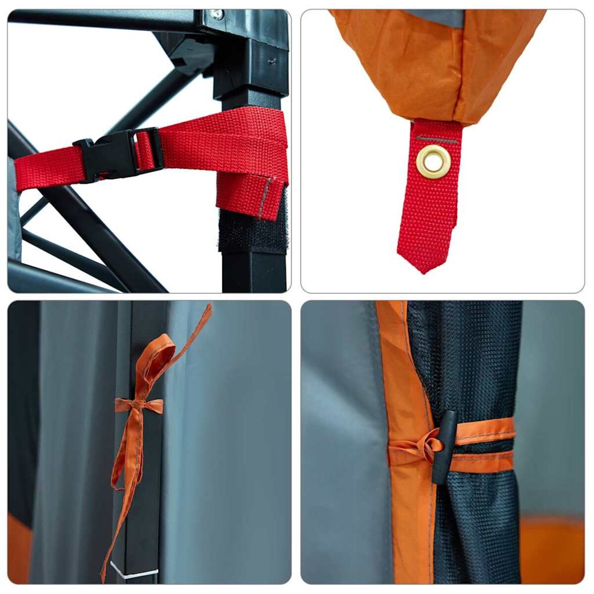 vidaXL Siatkowy namiot wewnętrzny Szary 290 x 288 cm