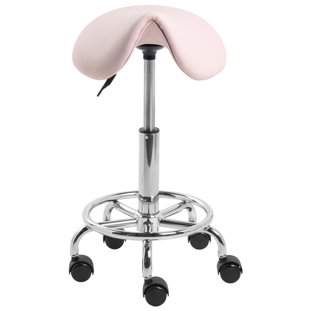 Taboret obrotowy DUMONT Ekoskóra Pastelowy róż