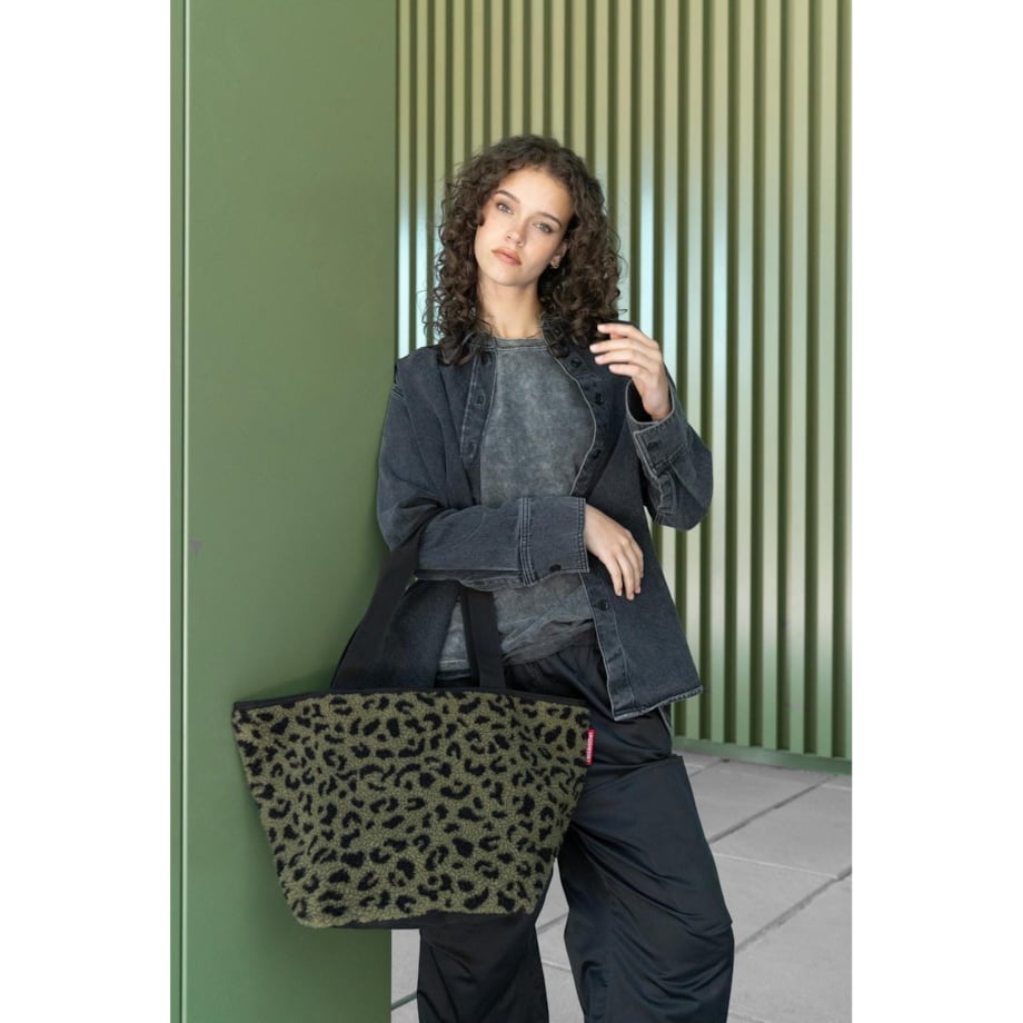 Torba SHOPPER M, teddy leo olive