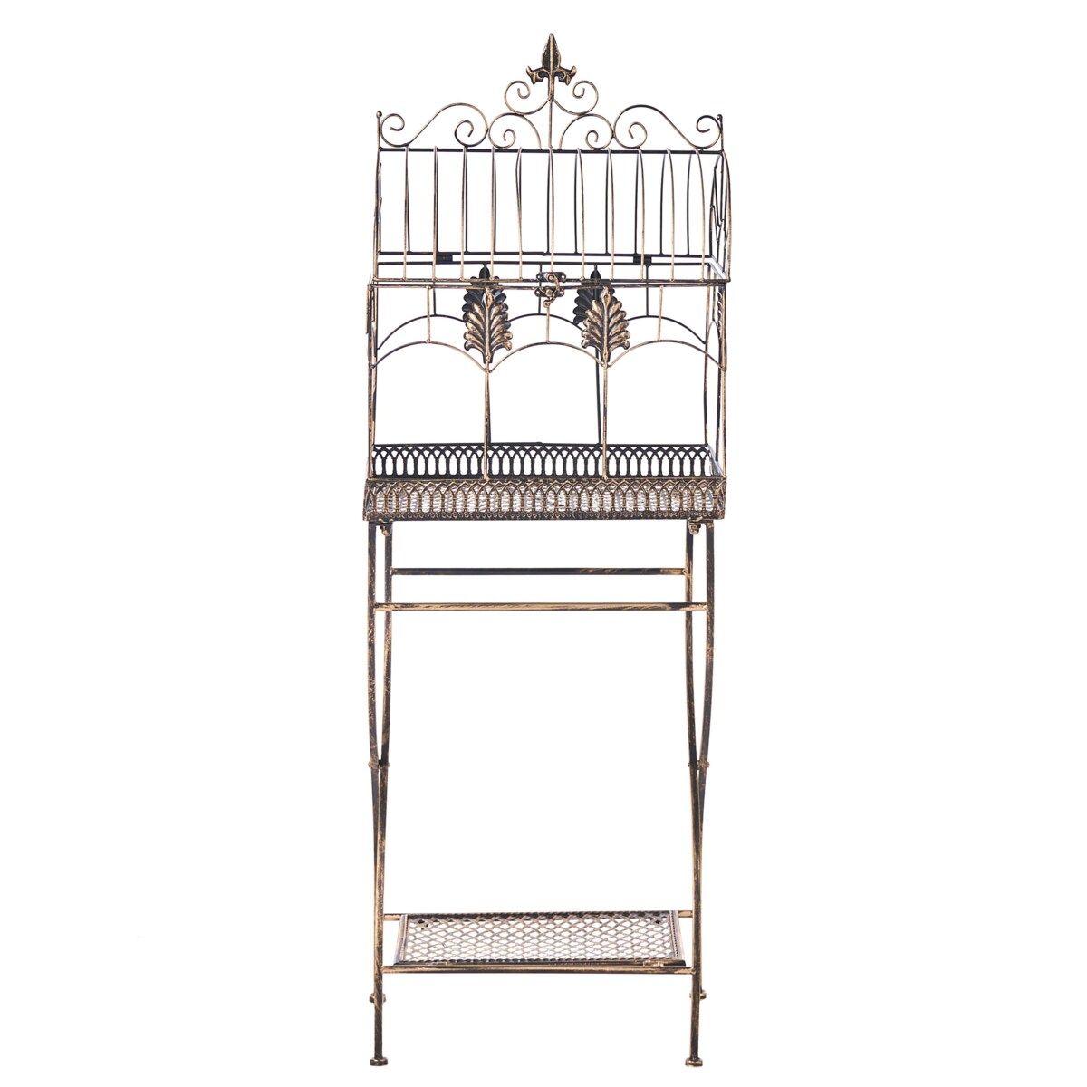 Zestaw 2 regałów z półkami SICILY Metal 43/37 cm 30/27 cm Czarny