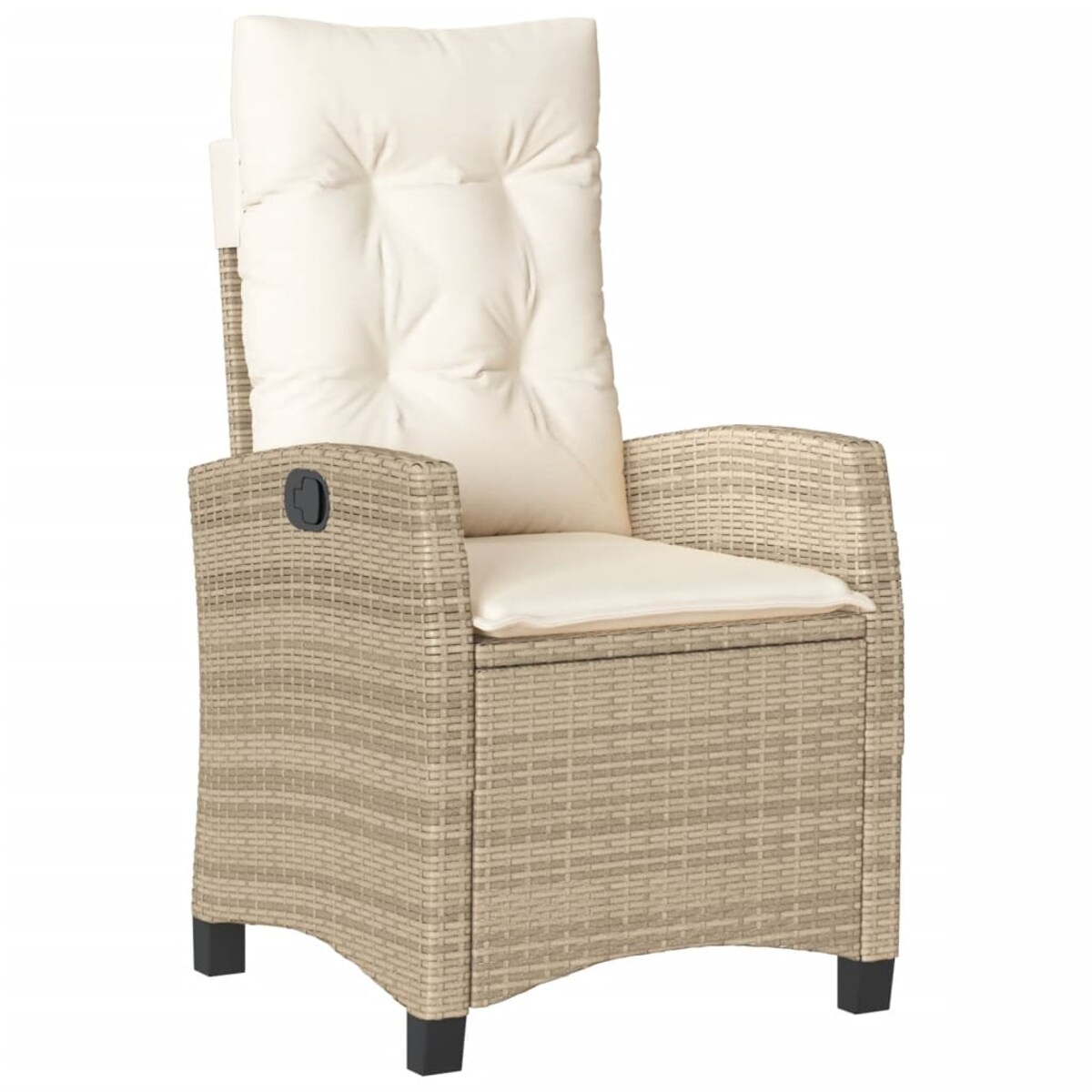 vidaXL 7-cz. zestaw mebli ogrodowych z poduszkami, beżowy, polirattan