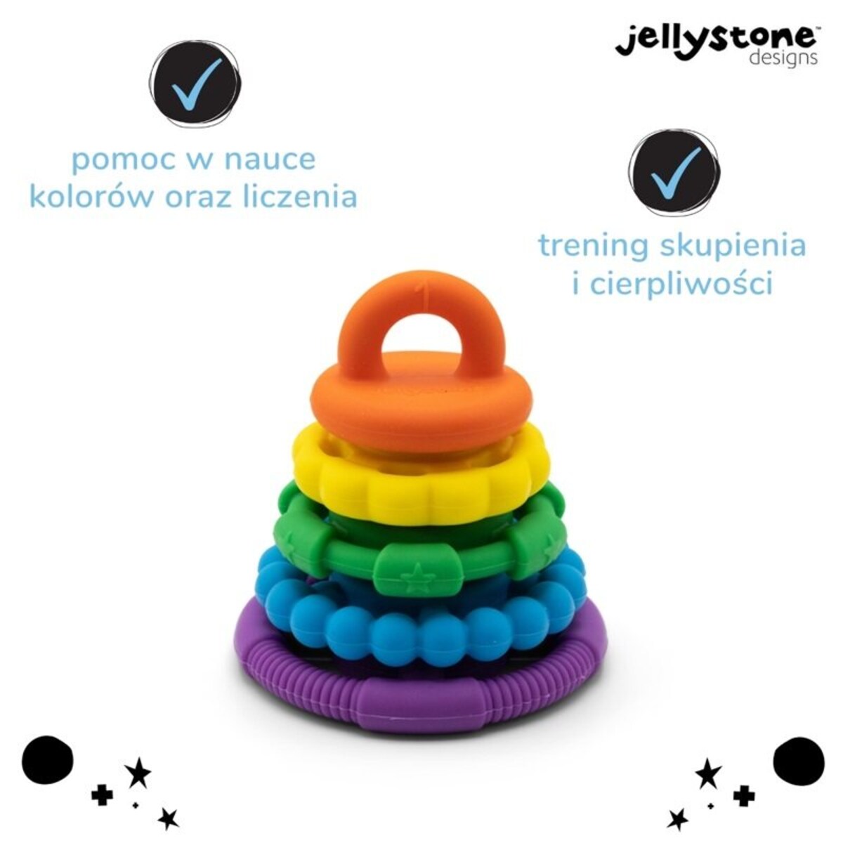 Gryzak mała wieża, tęczowy, Jellystone