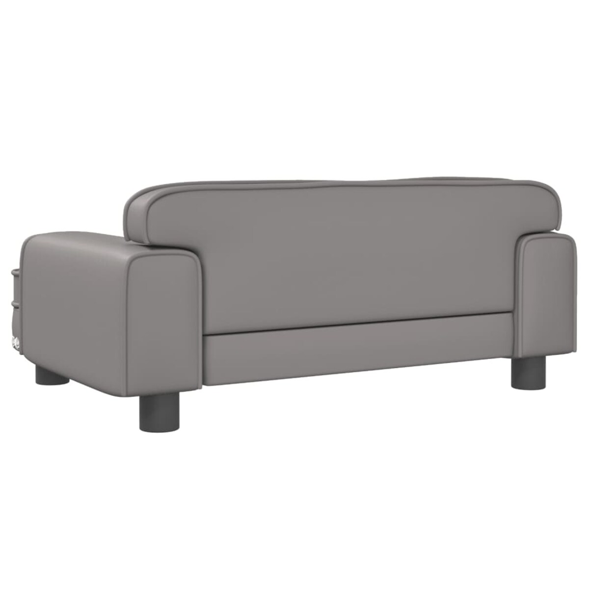 vidaXL Sofa dla dzieci, szara, 70x45x30 cm, sztuczna skóra
