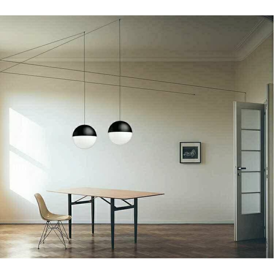 Lampa wisząca ścienna Bowl Duo MSE010100152 czarna biała