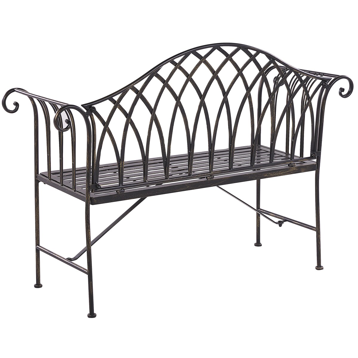 Ławka ogrodowa MILAZZO 130 cm Metal Czarny
