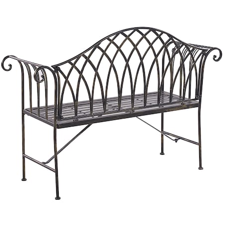 Ławka ogrodowa MILAZZO 130 cm Metal Czarny