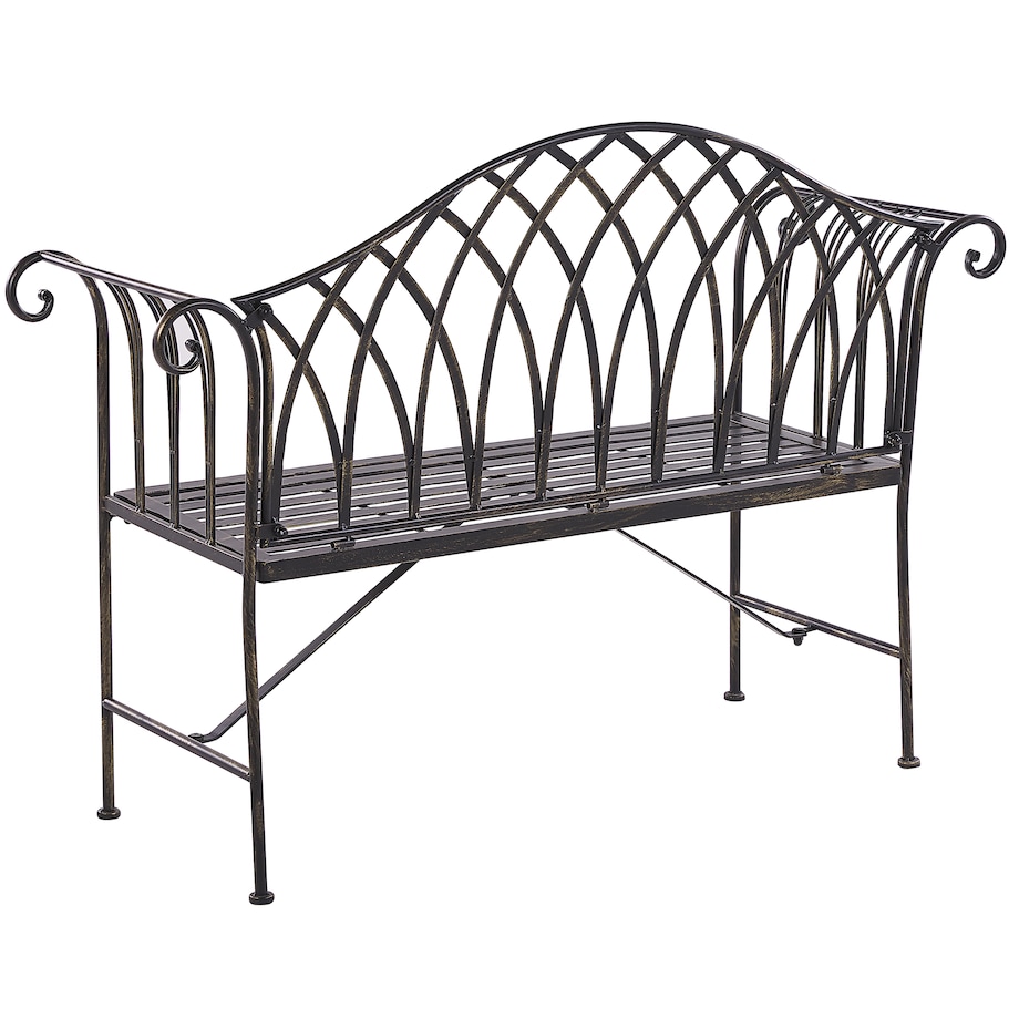 Ławka ogrodowa MILAZZO 130 cm Metal Czarny