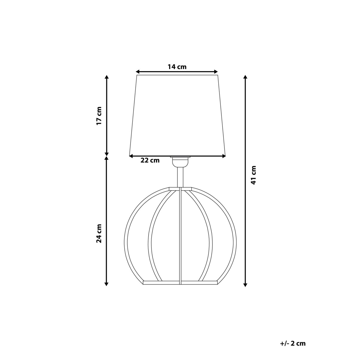 Lampka nocna drewniana czarna SAMO