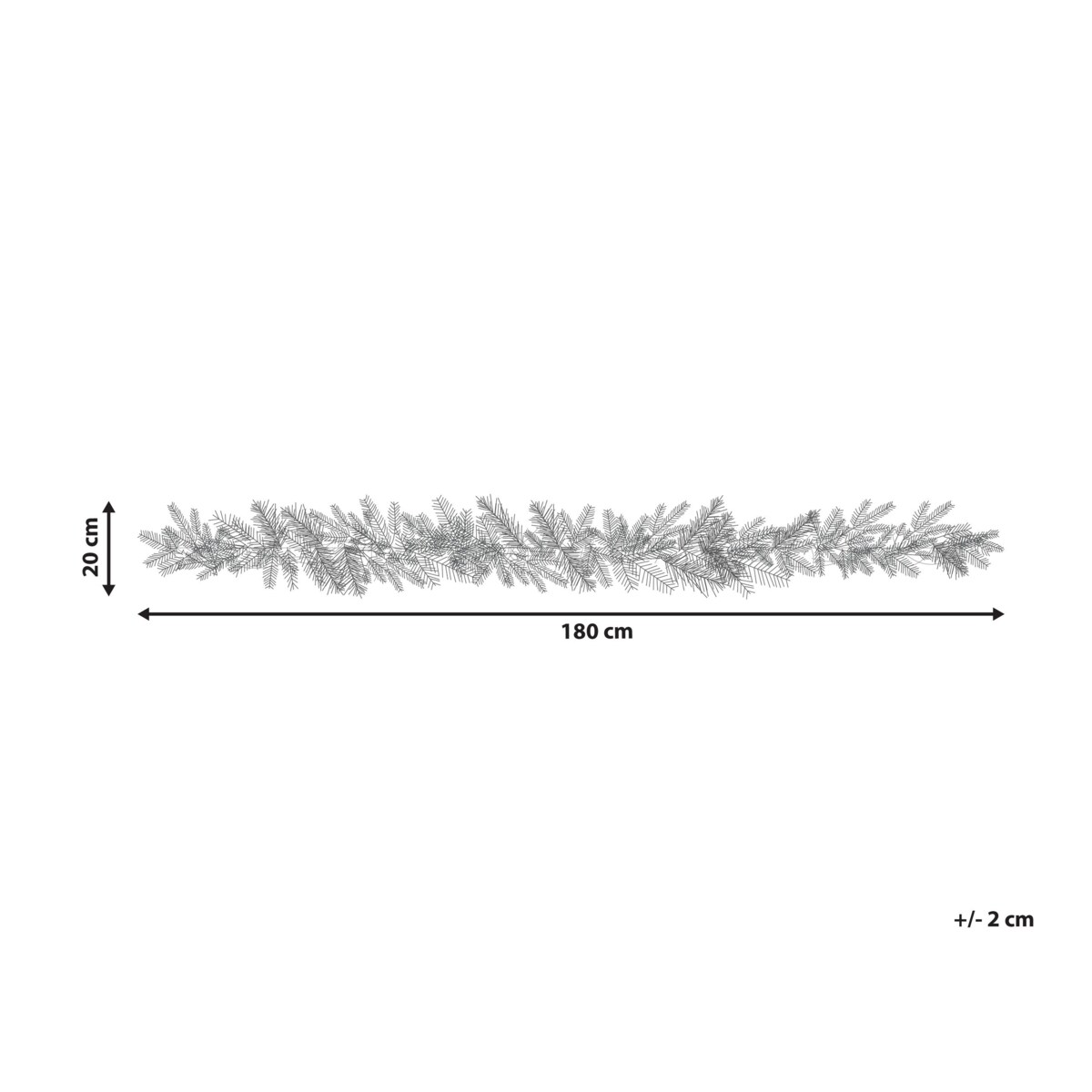 Ośnieżona świąteczna girlanda LED 180 cm biała SUNDO