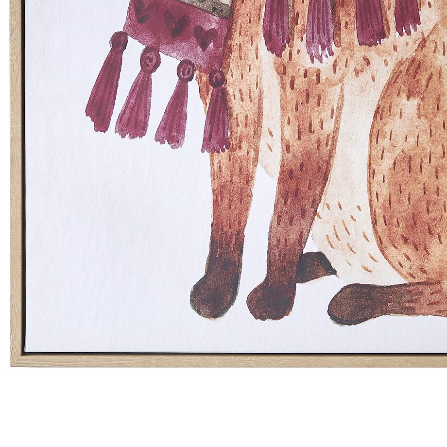 Obraz na płótnie MUCCIA Motyw zwierzęcy 63 x 99 cm Brązowy