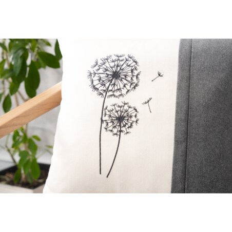 Poduszka dekoracyjna Dmuchawiec Antracyt 45 x 45 cm