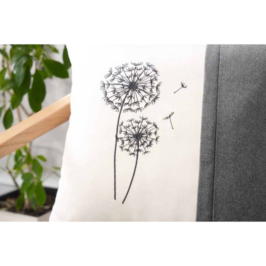 Poduszka dekoracyjna Dmuchawiec Antracyt 45 x 45 cm