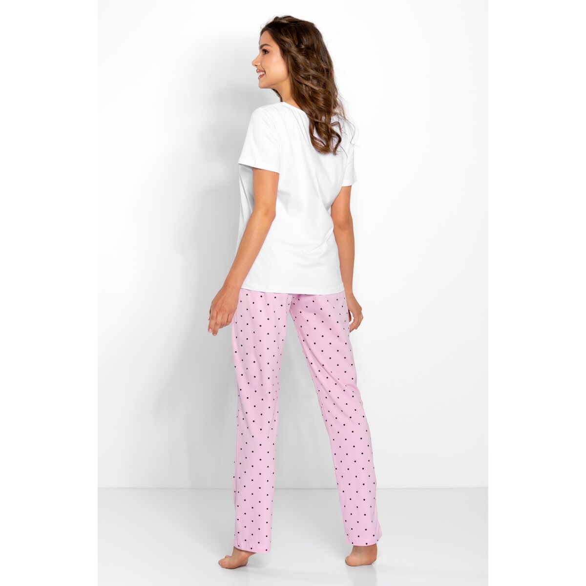 Piżama Flawless White-Pink, S