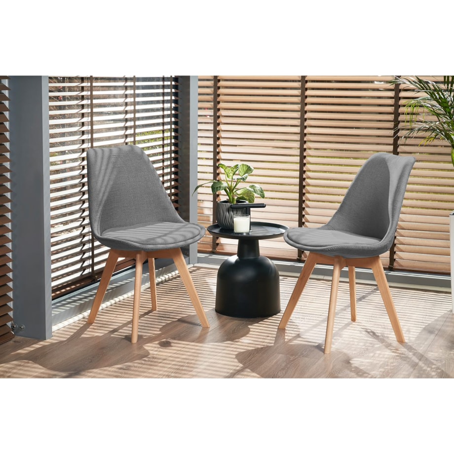 Krzesło tapicerowane materiałowe ALTA szare